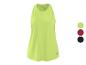 Sporttop in Limettengrün mit Rundhalsausschnitt und drei Farboptionen.