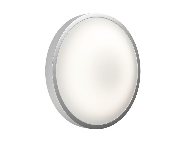 Runde LED-Deckenleuchte mit silbernem Rand