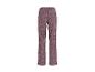 Lange Hose mit weißem Blumenmuster auf braunem Hintergrund