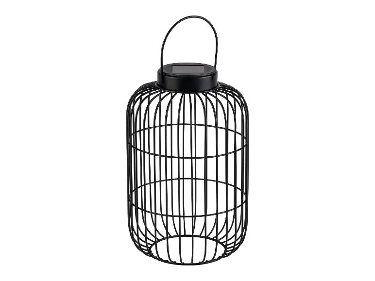 Schwarze kabellose Solarlaterne mit Griff