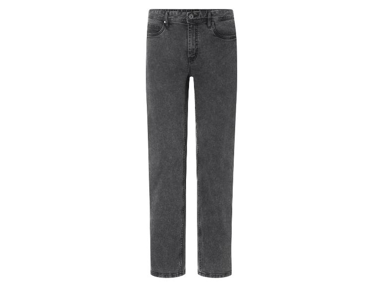 Dunkelgraue Straight-Leg Jeans mit Washed-Effekt