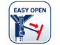 Illustration, die zeigt, wie ein Easy Open-System funktioniert.