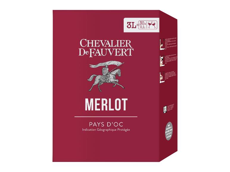 Chevalier De Fauvert Merlot Pays D'Oc Weinkarton, 3L