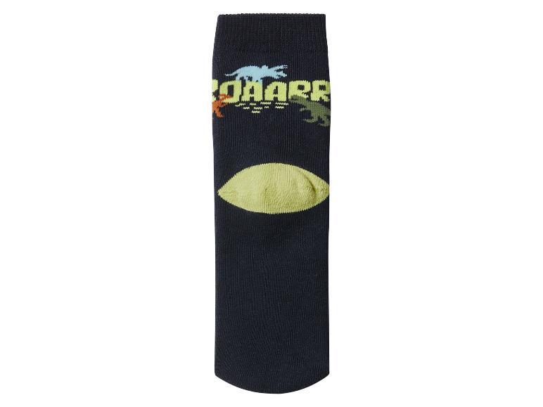 Schwarze Socke mit Dinosaurier-Print und „ROAARR“-Text