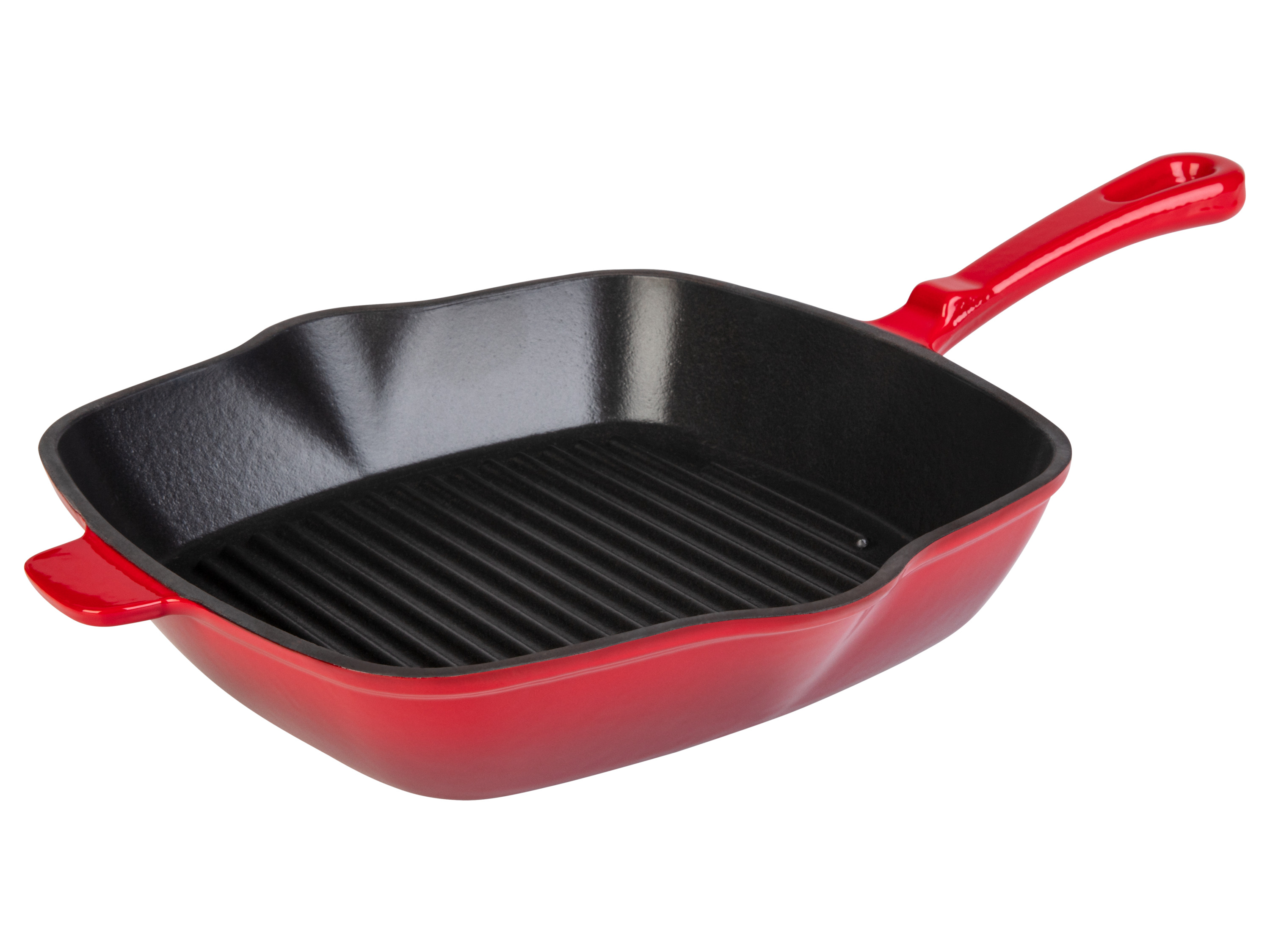 LIVARNO home Grillpfanne Gusseisen 24,5 cm (Rot) | 04335754085475 LIVARNO home Grillpfanne Gusseisen 24,5 cm (Rot) | 04335754085475