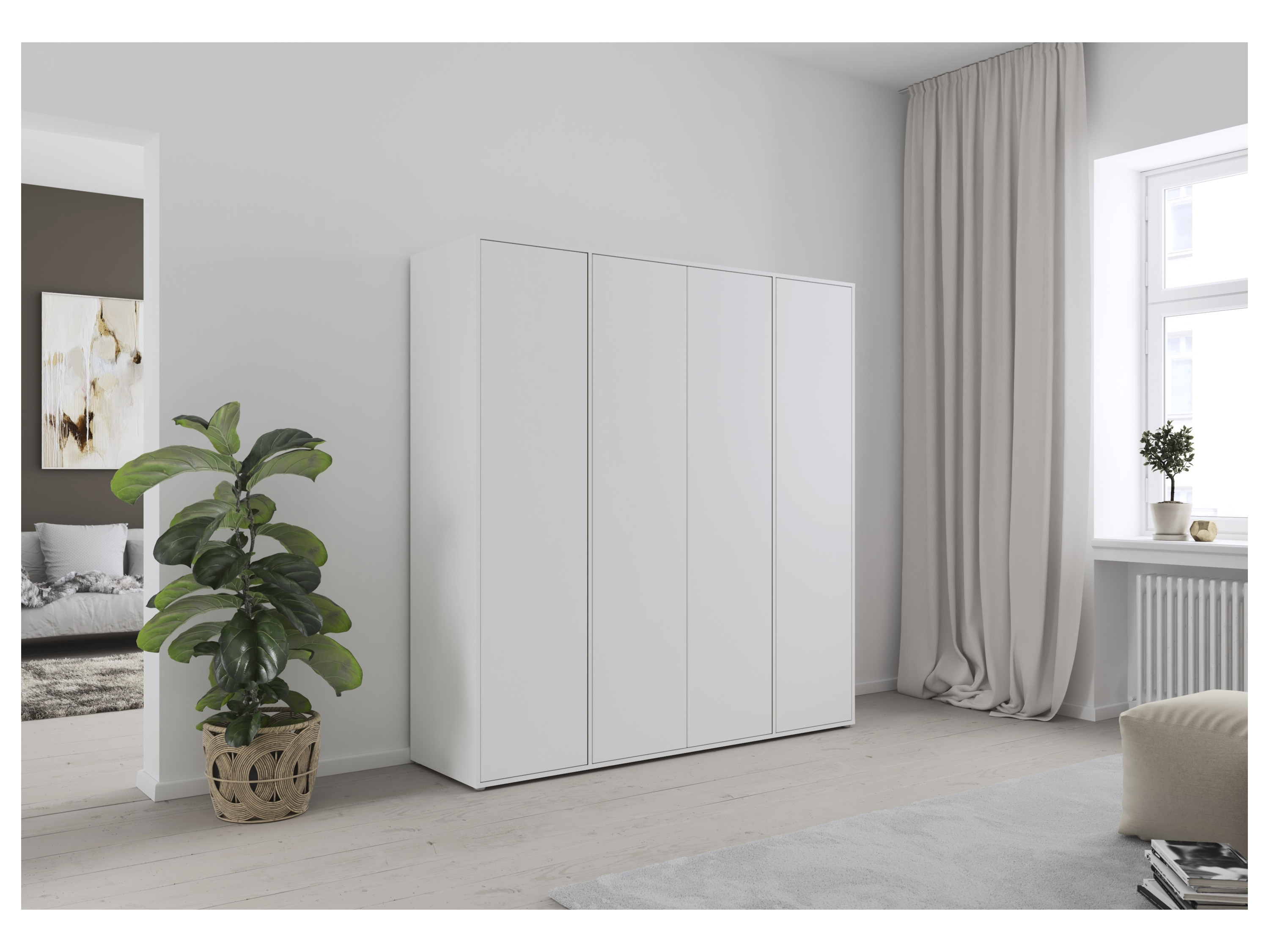 RAUCH BLUE Nabila Drehtürenschrank (Classic-Zubehör, Weiß, Breite 187 cm / Höhe 194 cm) – Bild 2 von 4