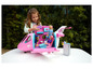 Ein rosa Barbie Flugzeug Spielset mit Puppen und Zubehör.