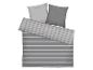 Tom Tailor Bettwäsche-Set mit grau-weißem Streifenmuster
