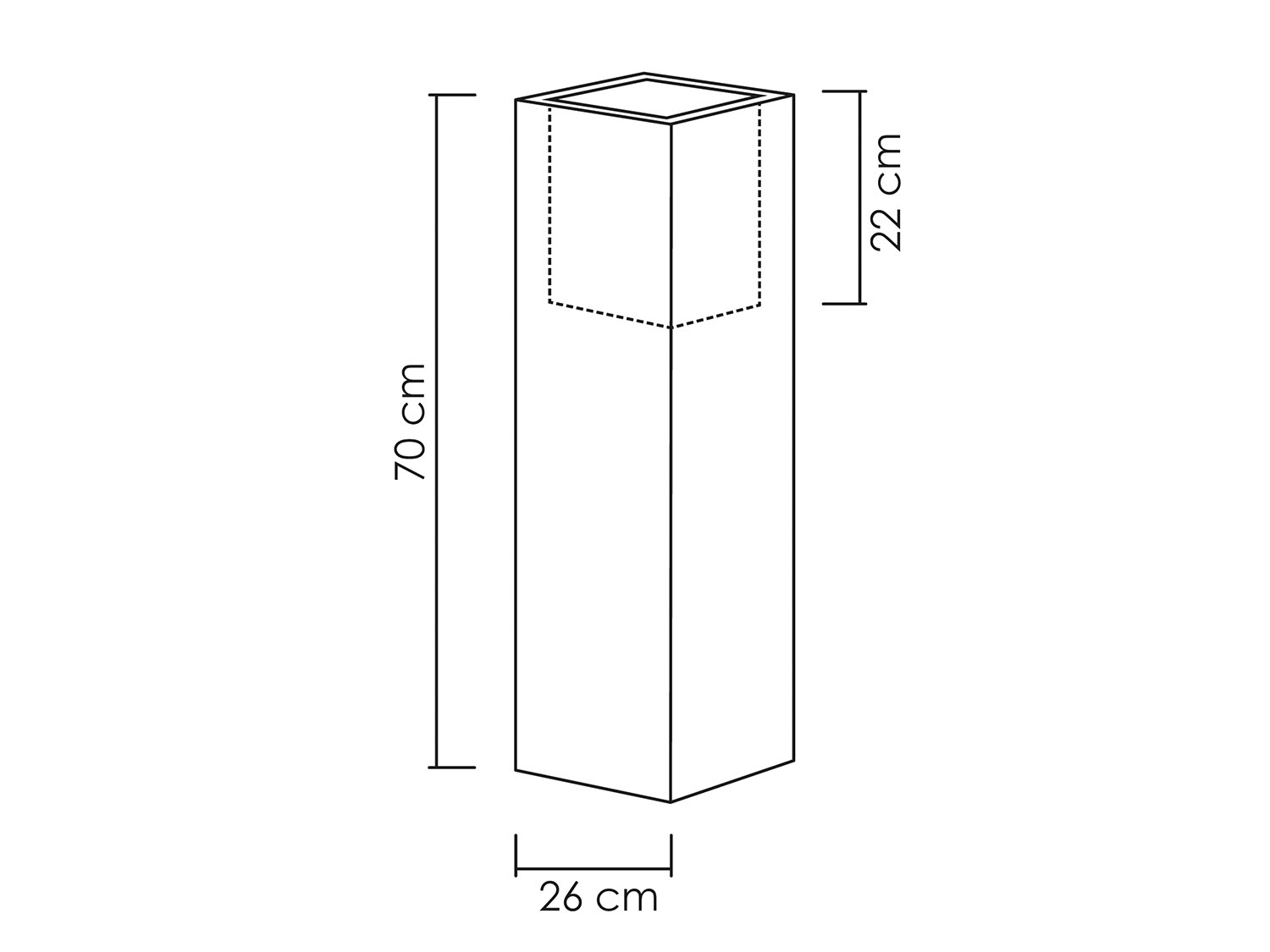 Scheurich Hochgefäß »Cube High«, Kunststoff, quadratis…