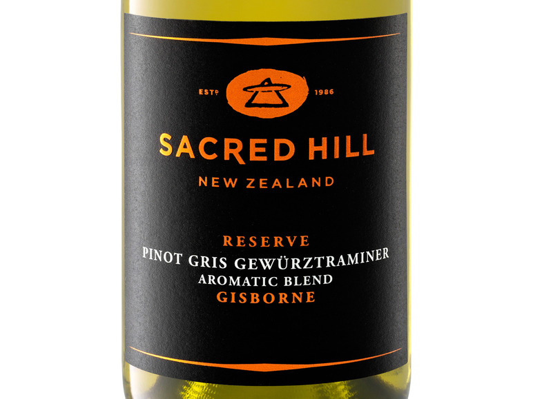 Gehe zu Vollbildansicht: Sacred Hill Reserve Pinot Gris Gewürztraminer Gisborne Neuseeland trocken, Weißwein 2022 - Bild 2