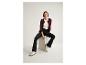 ESMARA® Damen Geripptes T-Shirt mit Strickjacke und Hose.