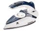 SilverCrest Bügeleisen: kompaktes Modell, blau-weiß.