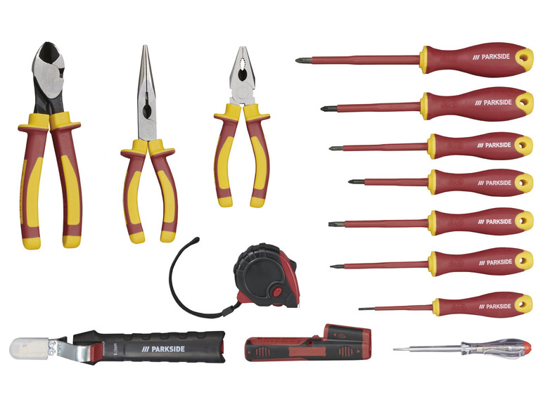 PARKSIDE® Elektriker Werkzeug-Set, 14-teilig, bis V 1000