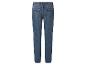 Blaue Damen-Jeans mit Gesäßtaschen, Rückansicht.