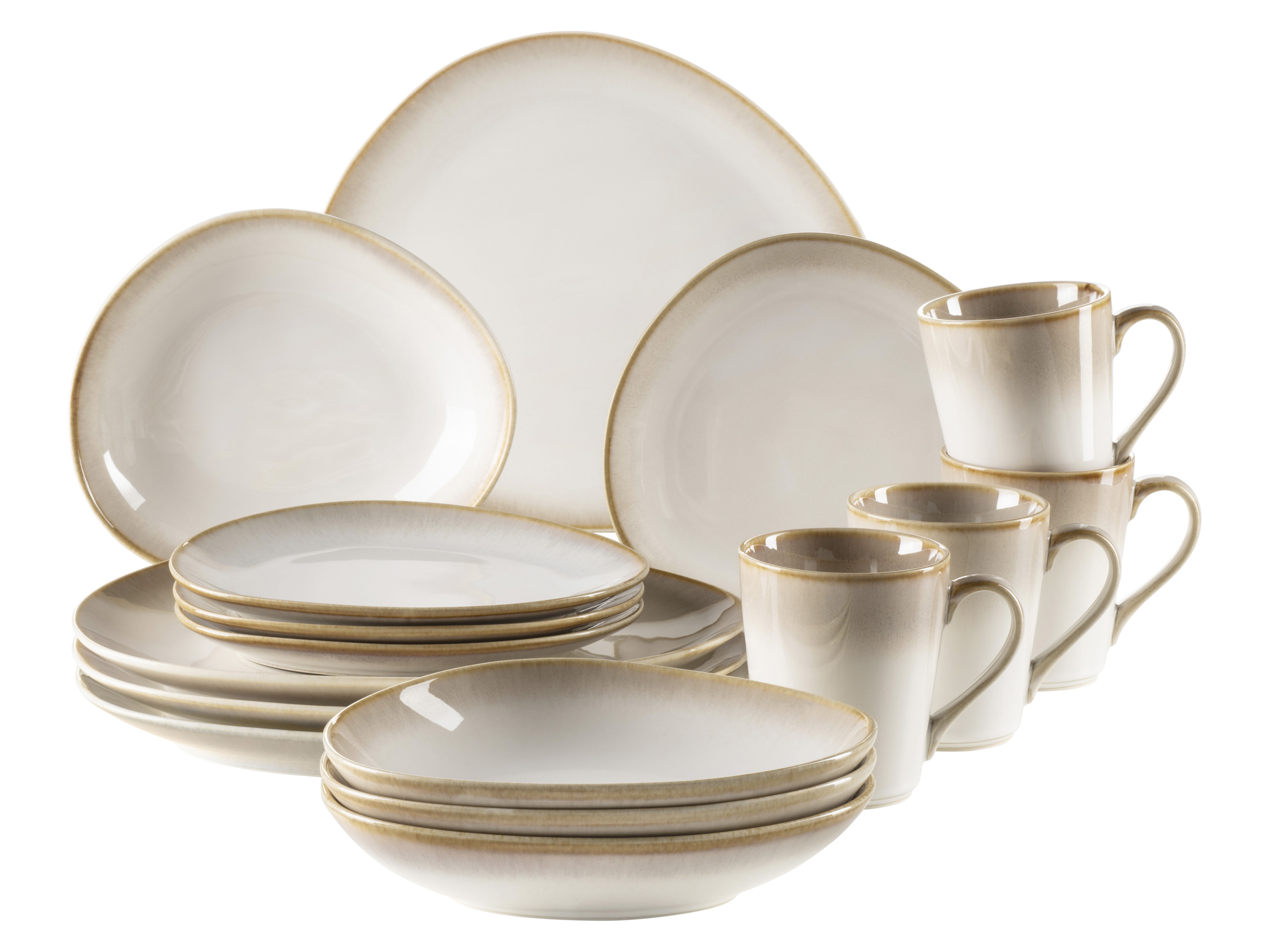 MÄSER Serie La Sinfonia, Geschirr Set, 16 tlg (Beige) | 09001794853804