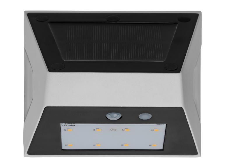 Solar-LED-Wandleuchte mit Bewegungssensor und integriertem Solarpanel