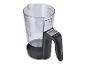 Messbecher mit integrierter Digitalwaage für Flüssigkeiten und Mehl, mit ml/fl oz-Maßen und Tasten für Zutaten.