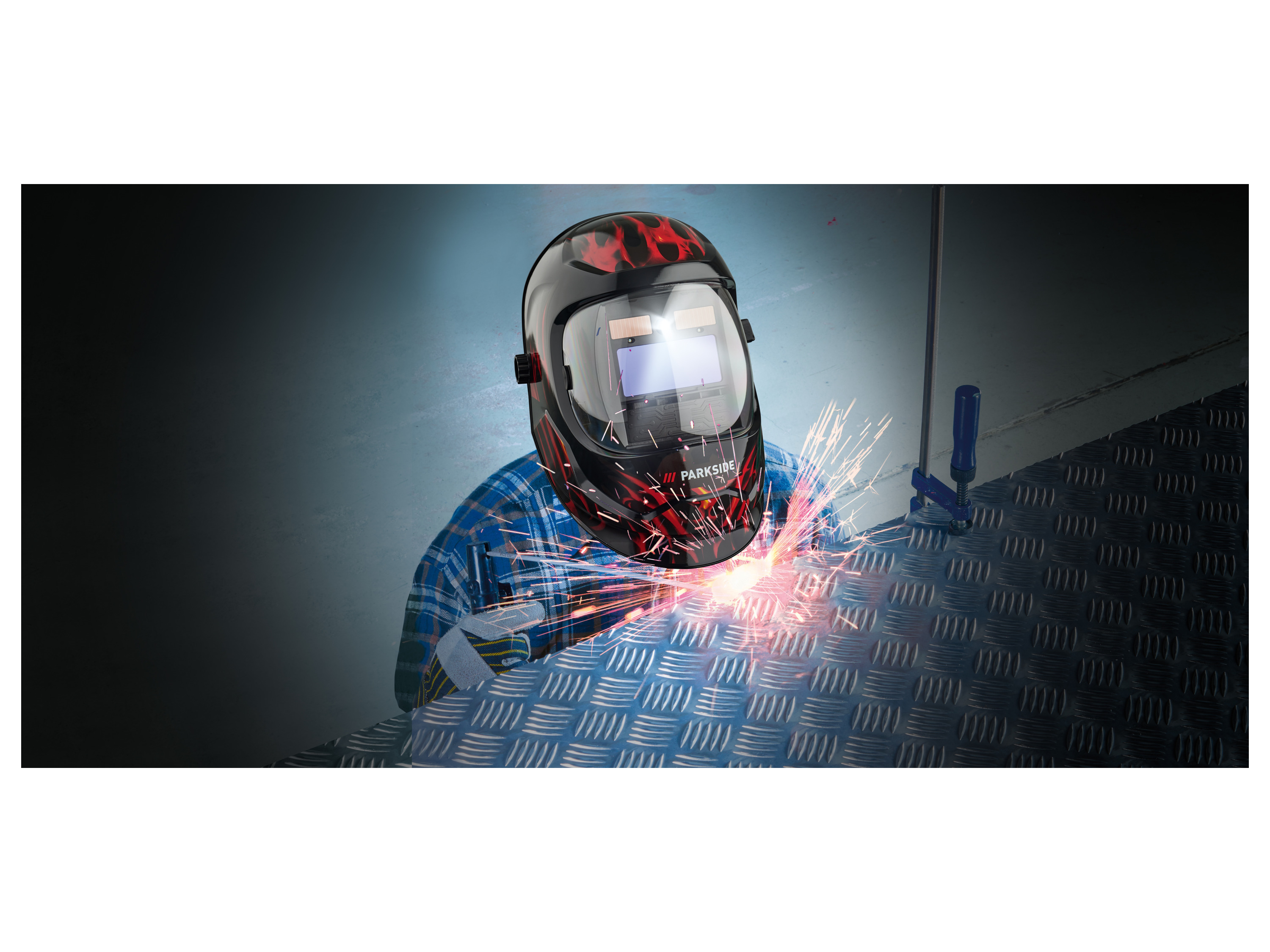 Thumbnail - PARKSIDE® Schweißhelm Automatik mit LED PSHL 2 D1 (schwarz/rot)""