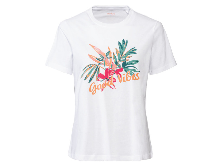 Gehe zu Vollbildansicht: esmara® Damen T-Shirt, aus reiner Baumwolle - Bild 2