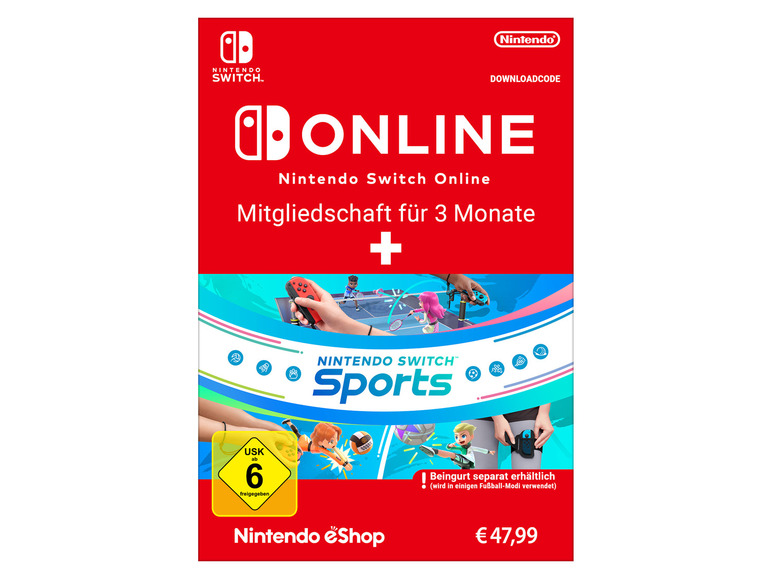 Nintendo Switch Sports + 3 Monate Nintendo Switch Online-Mitgliedschaft | Game Cards & Gaming Guthaben