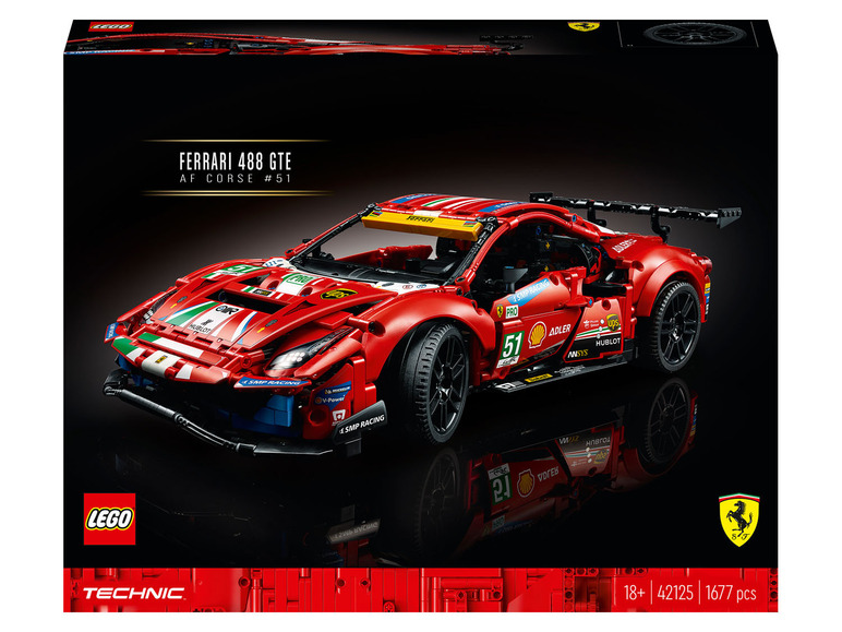 Gehe zu Vollbildansicht: LEGO® Technic 42125 »Ferrari 488 GTE AF Corse #51« - Bild 1