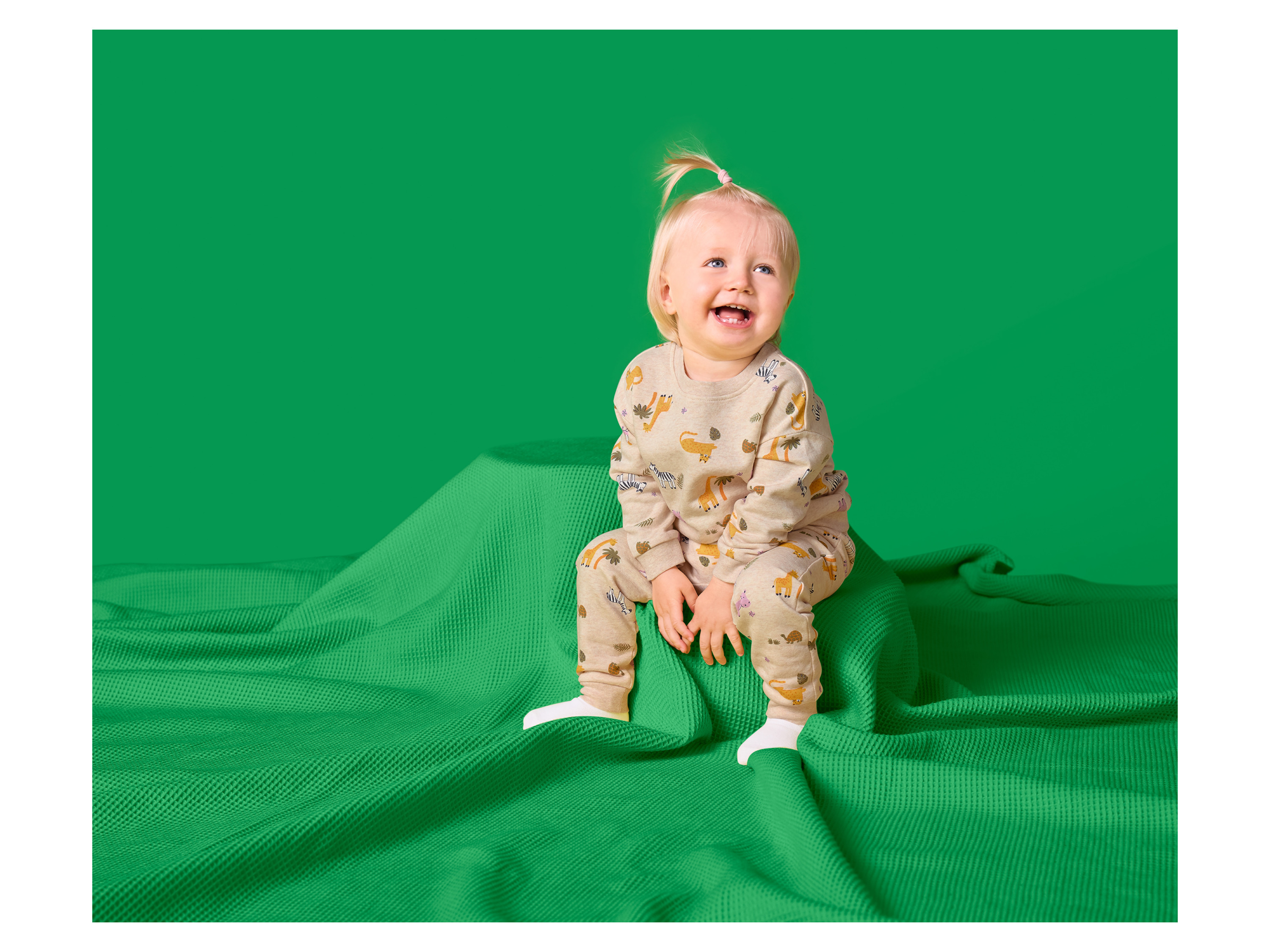 Thumbnail - lupilu® Baby Sweatanzug, 2-teilig (Beige, 74/80)