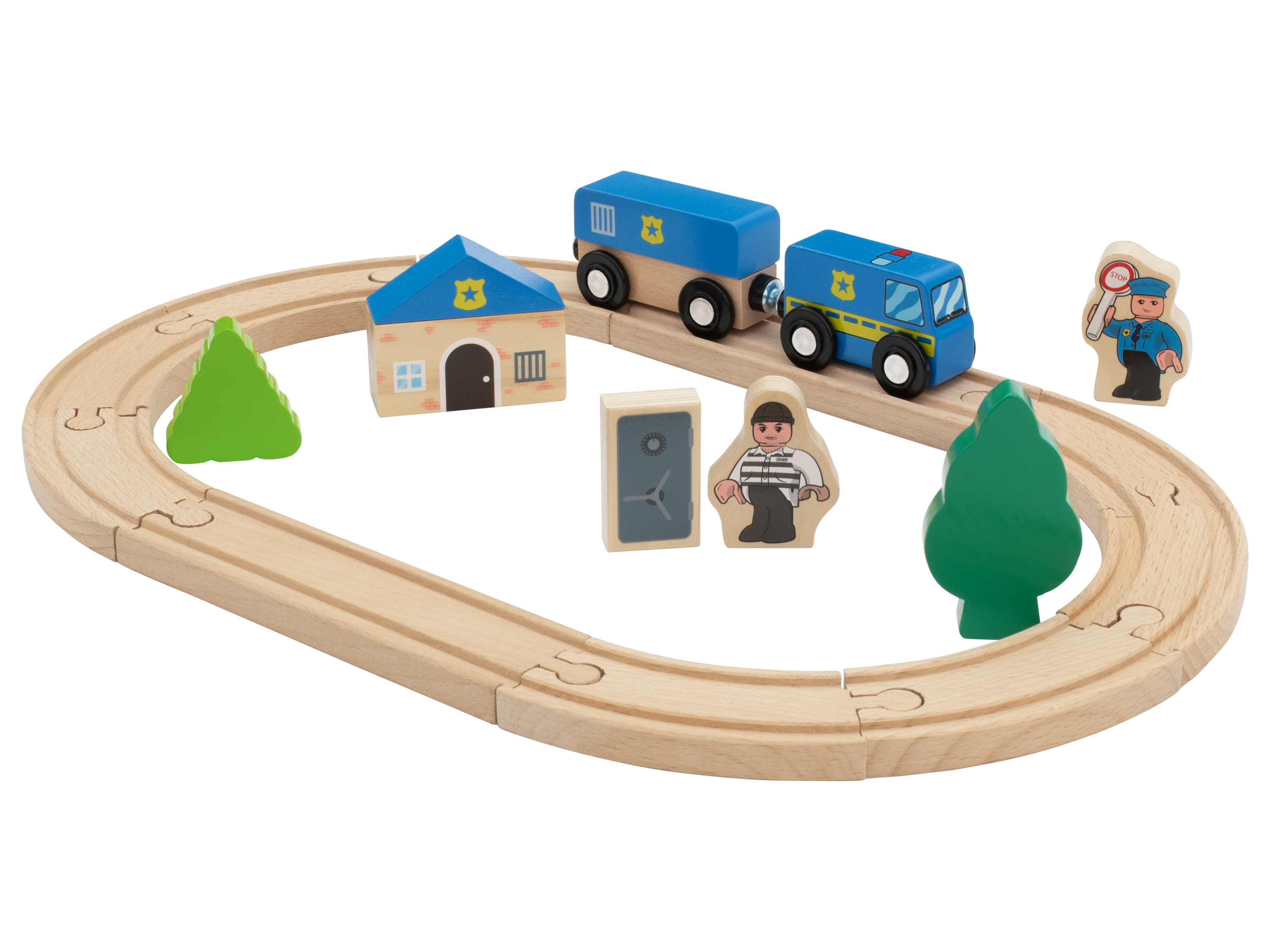 LUPILU® Bahnset Bauernhof / Prinzessin / Feuerwehr / Polizei