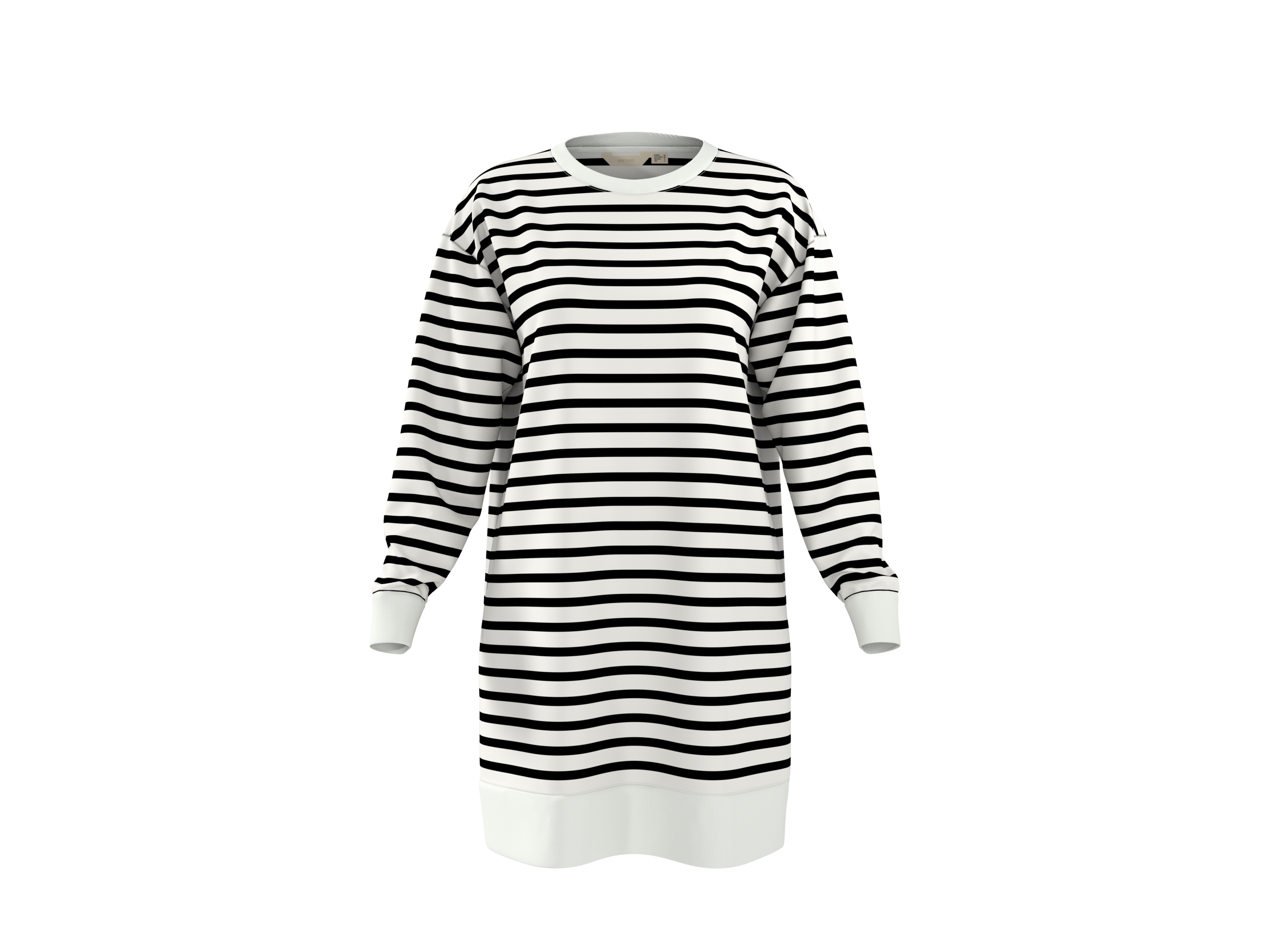 ESMARA® Damen Sweatkleid (Schwarz/weiß, S(36/38))""