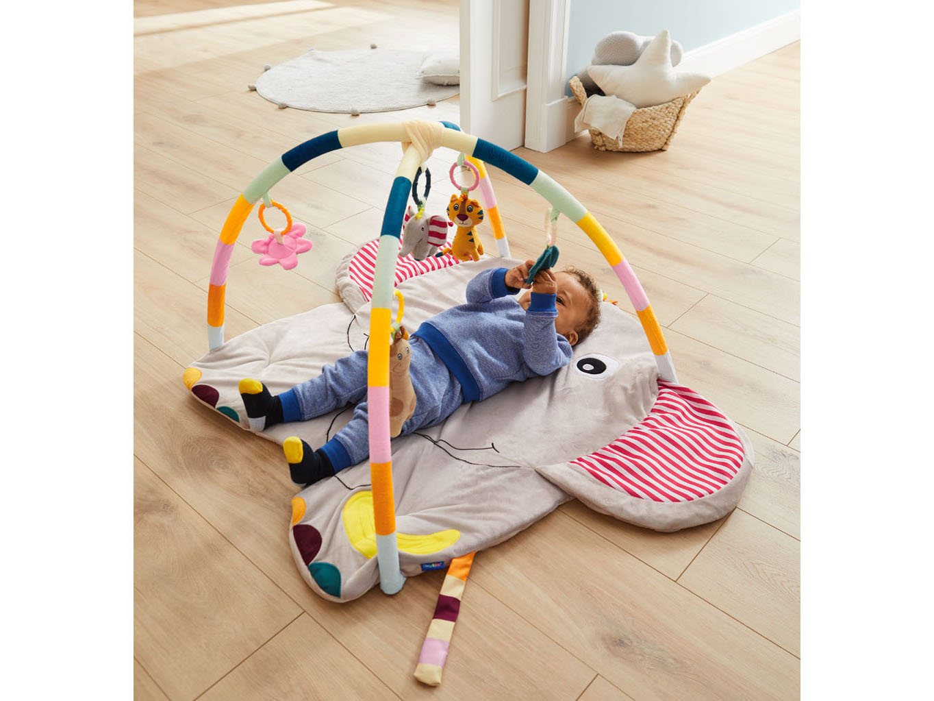 Thumbnail - lupilu® Baby Jogginganzug  (Blau/Grau, 62/68)