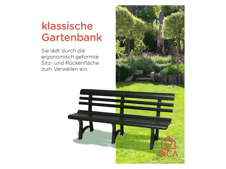 Gehe zu Vollbildansicht: Bica Gartenbank »Olimpia«, 3-Sitzer, Kunststoff, witterungsbeständig, 330 kg Belastbarkeit - Bild 11