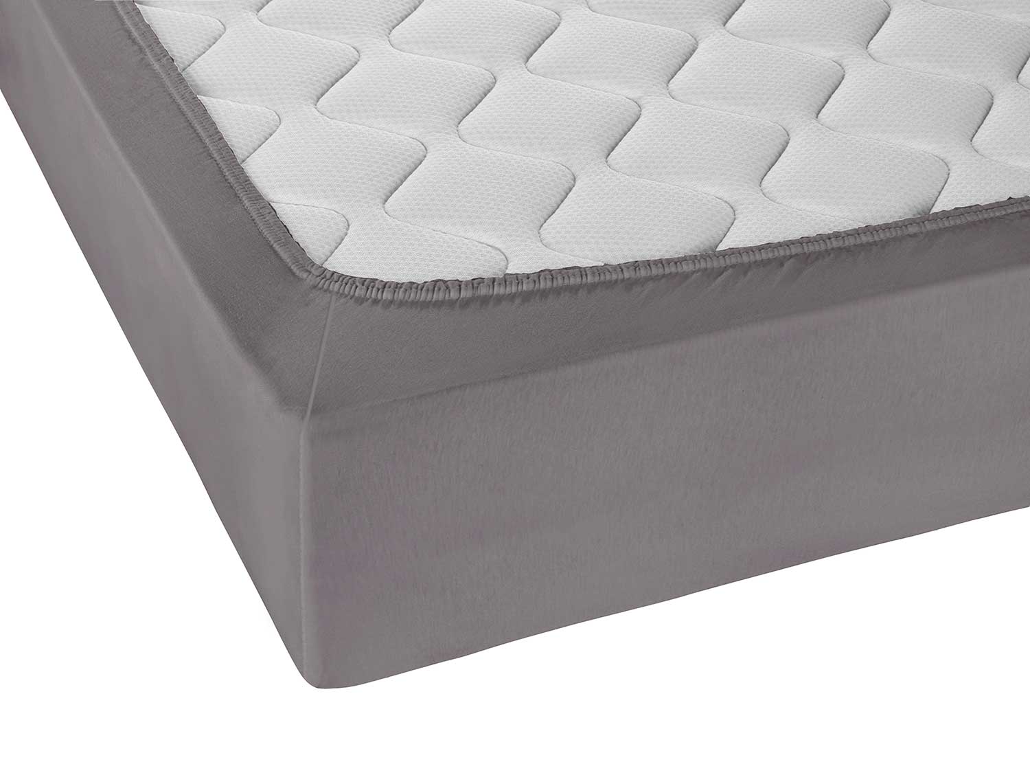 Thumbnail - Biberna Feinjersey Spannbettlaken (silber/grau, 140 - 160 x 200 cm)