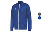 Blaue Adidas Trainingsjacke mit weißem Reißverschluss