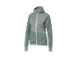 Crivit Damen Fleecejacke mit Kapuze, grün-grau.