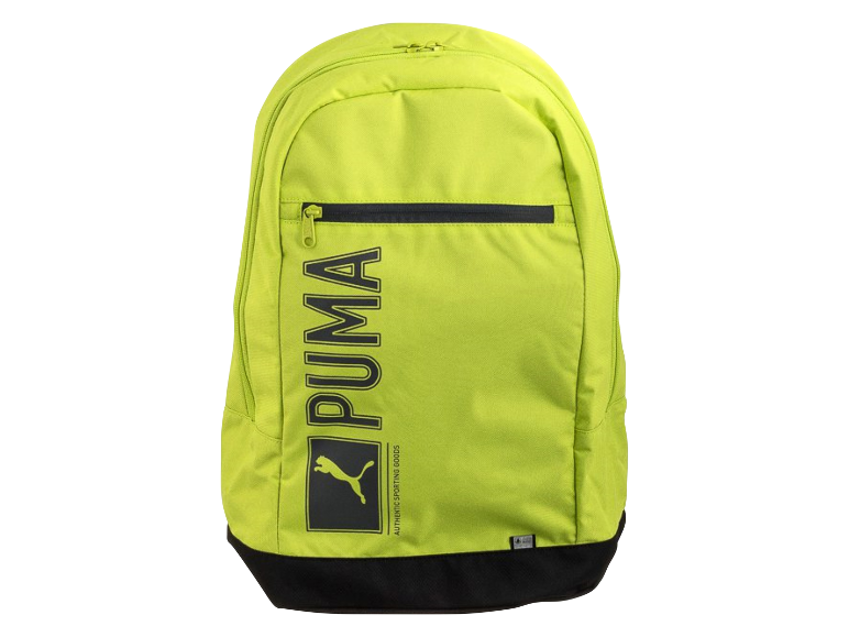 Limegrüne Puma-Rucksack mit großem Logo.