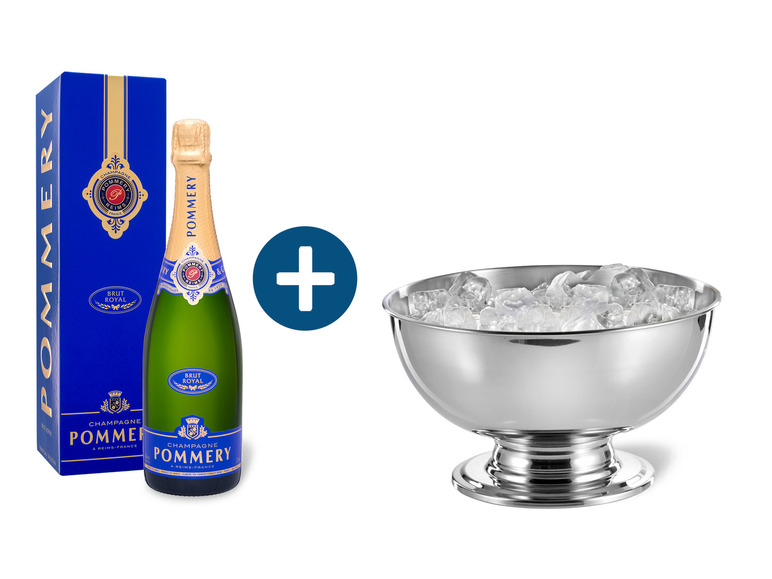 Gehe zu Vollbildansicht: 1 x 0,75-l-Flasche Weinpaket Pommery Brut Royal, Champagner + ESMEYER CHAMPAGNERSCHALE - Bild 1