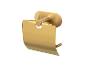 Goldener Toilettenpapierhalter.