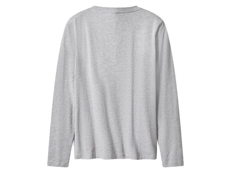 Graues Langarmshirt, Rückansicht