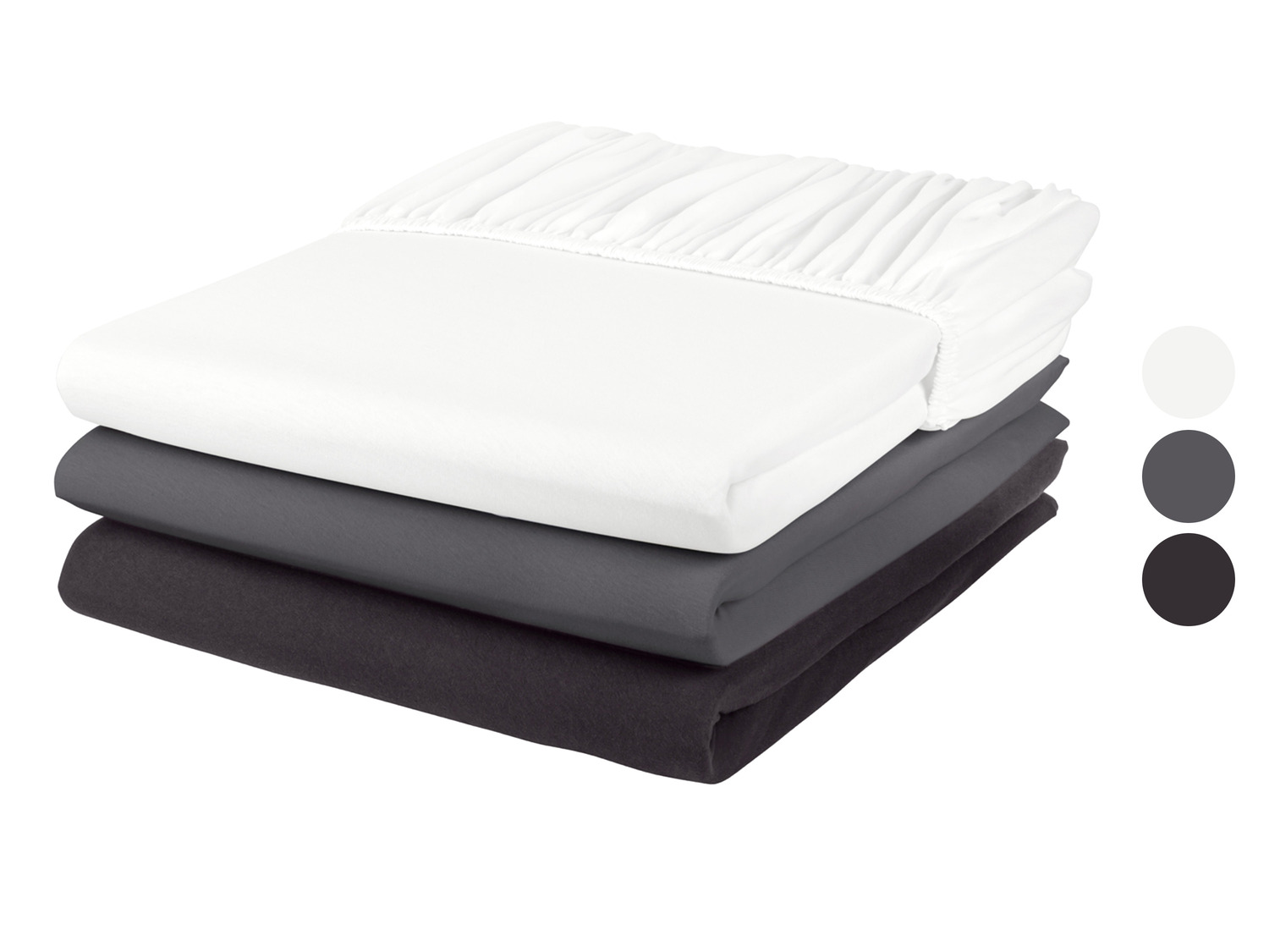 Jersey Spannbettlaken Für Splitttopper - 160x200 Cm, Weiß, Bis 10 Cm Matratzenhöhe