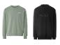 Zwei Sweatshirts: ein hellgrünes mit „Club1990“ und ein schwarzes mit „Originals“.