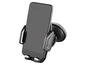 Ein schwarzer Autohalter mit Saugnapf für ein Smartphone.