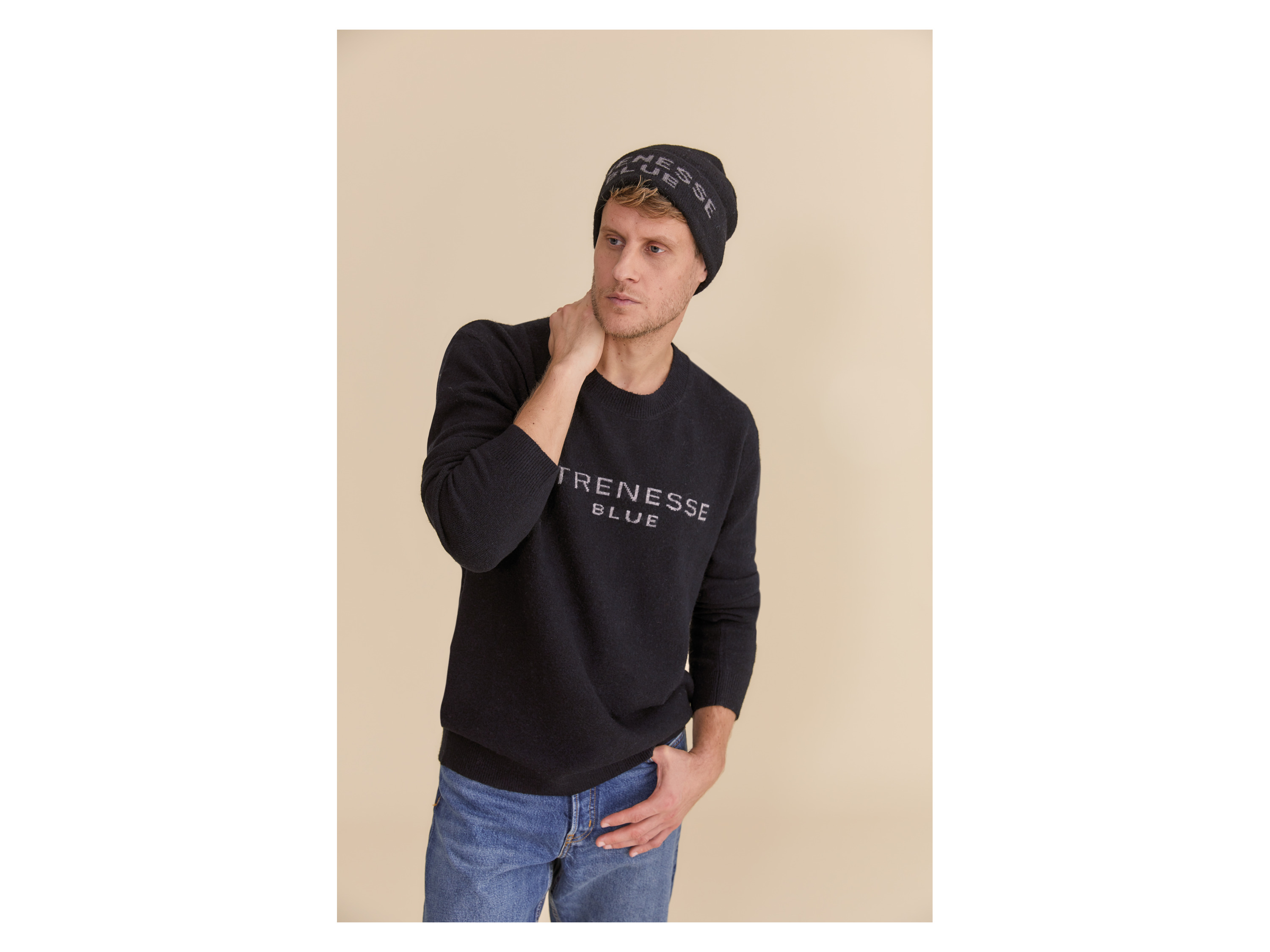 Thumbnail - Strenesse Blue Herren Strickpullover (Schwarz, M)