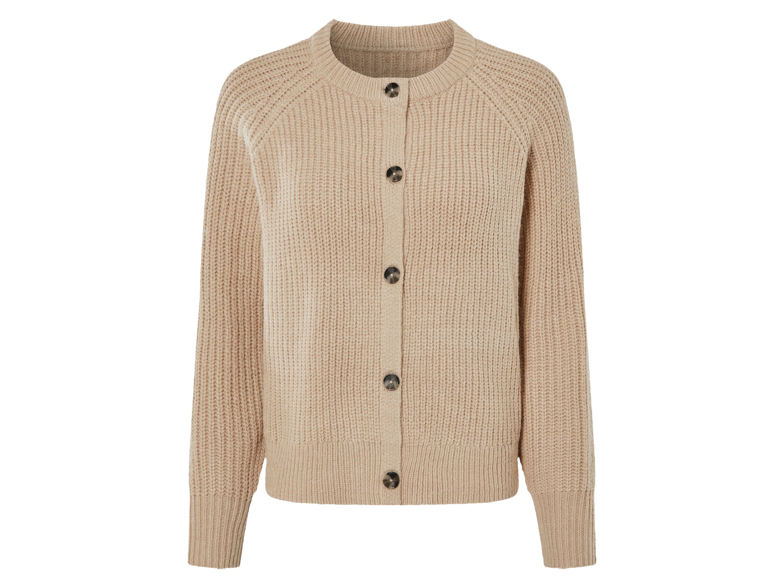 esmara® Damen Cardigan (Beige, L (44/46))““ | Grobstrickqualität