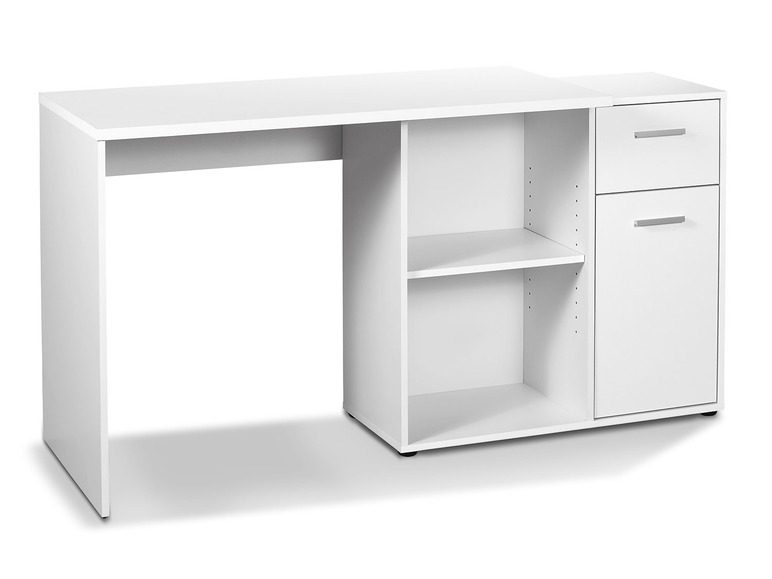 Gehe zu Vollbildansicht: LIVARNO home Schreibtisch mit Schrankelement, weiß - Bild 4