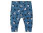 Blaue Kinderleggings mit Mickey-Mouse-Muster.