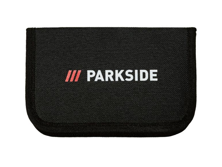 Schwarze PARKISDE Werkzeugtasche mit rot-weißem Logo