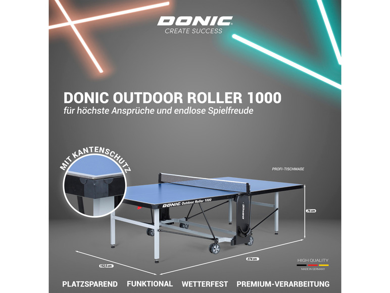 Gehe zu Vollbildansicht: DONIC Tischtennisplatte Outdoor Roller 1000 - Bild 4