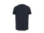 Dunkelblaues Kurzarm-T-Shirt, Rückansicht.