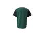 Grünes und dunkelblaues Kinder-T-Shirt mit kurzen Ärmeln, Rückansicht