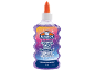 Flasche Glitzerkleber mit farbigem Etikett und dem Text „Glitter Glue“.