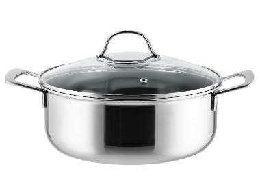 SILVERCREST® Premium-Edelstahltopf 3-ply EDS Wabenstruktur, Ø 24 cm